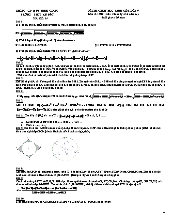 Đề thi chọn học sinh giỏi Giải toán trên máy tính cầm tay Lớp 9 - Đề số 3 - Trường THCS An Đức (Có đáp án)