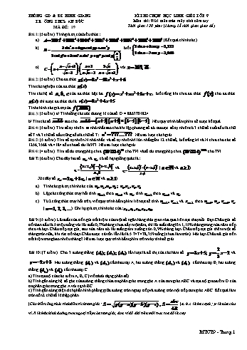 Đề thi chọn học sinh giỏi Giải toán trên máy tính cầm tay Lớp 9 - Đề số 19 - Năm học 2008-2009 - Trường THCS An Đức (Có đáp án)