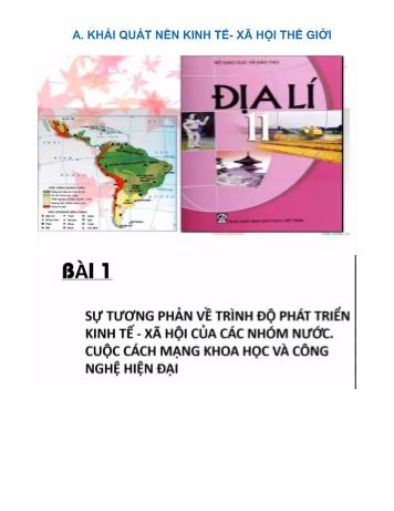 Giáo án Địa lí Lớp 11 - Bài 1 đến 3