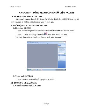 Giáo trình Microsoft Access 2003