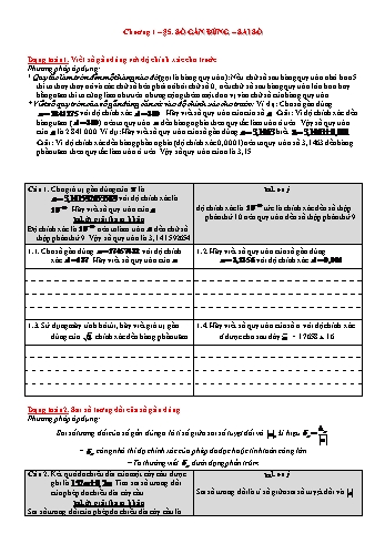 Bài tập trắc nghiệm Đại số Lớp 10 - Chương 1 - Bài 5: Số gần đúng - Sai số (Kèm đáp án)