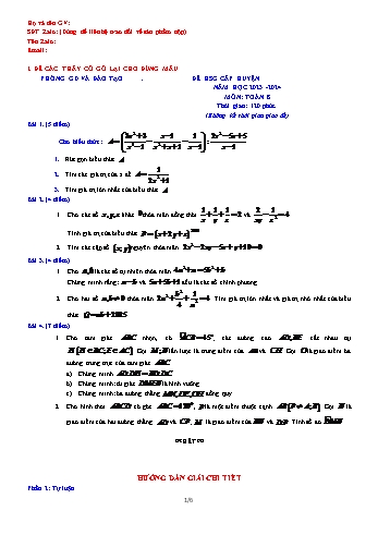 2 Đề thi Học sinh giỏi cấp Huyện năm học 2023-2024 môn Toán 8 (Có đáp án)