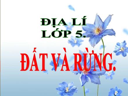 Bài giảng Địa lí 5 - Bài 6: Đất và rừng