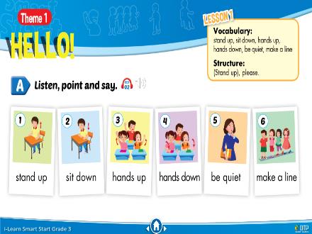 Bài giảng Tiếng Anh 3 i-Learn Smart Start - Theme 1: Hello