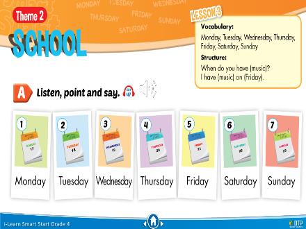 Bài giảng Tiếng Anh 4 i-Learn Smart Start - Theme 2: School (Lesson 3)