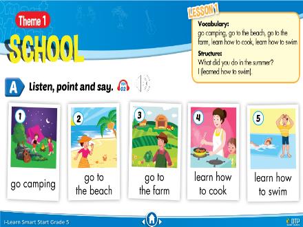 Bài giảng Tiếng Anh 5 i-Learn Smart Start - Theme 1: School
