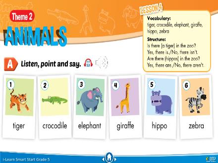 Bài giảng Tiếng Anh 5 i-Learn Smart Start - Theme 2: Animals (Lesson 4)