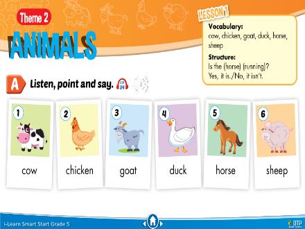 Bài giảng Tiếng Anh 5 i-Learn Smart Start - Theme 2: Animals (Lesson 1)