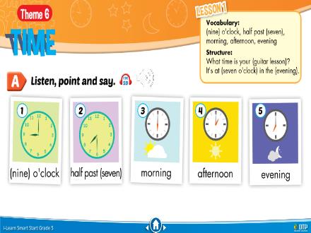 Bài giảng Tiếng Anh 5 Sách i-Learn Smart Start - Theme 6: Time - Nguyễn Chí Hải