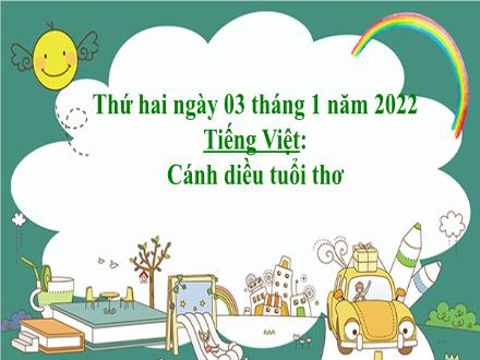 Bài giảng Tiếng Việt 4 - Bài: Cánh diều tuổi thơ - Năm học 2021-2022