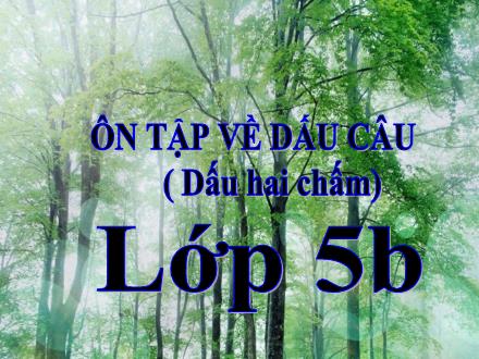Bài giảng Tiếng Việt 5 - Bài: Ôn tập về dấu câu Dấu hai chấm