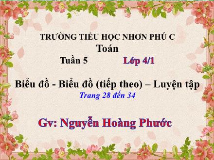 Bài giảng Toán 4 - Bài: Biểu đồ. Luyện tập - Năm học 2021-2022 - Nguyễn Hoàng Phước