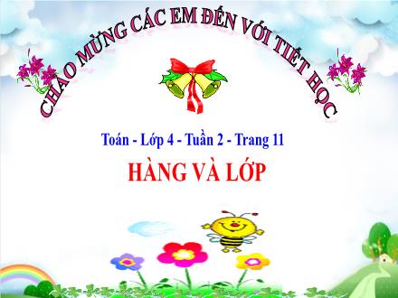 Bài giảng Toán 4 - Tuần 2, Bài: Hàng và lớp