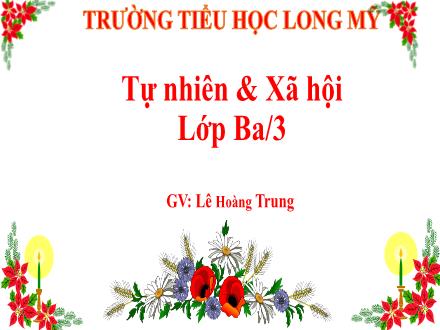 Bài giảng Tự nhiên & Xã hội 3 - Bài 4: Phòng bệnh đường hô hấp và bệnh lao phổi - Năm học 2021-2022 - Lê Hoàng Trung