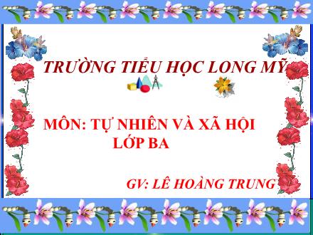 Bài giảng Tự nhiên & Xã hội 3 - Bài 6: Máu và cơ quan tuần hoàn - Lê Hoàng Trung