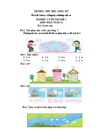 Bài học ôn tập Covid 19 Lớp 1 - Tuần 14 - Trường Tiểu học Long Mỹ
