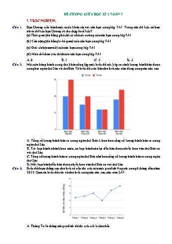Đề cương ôn tập giữa học kì II môn Toán Lớp 7