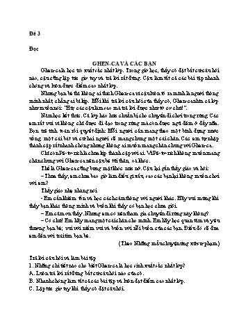 Đề ôn tập Tiếng Việt lớp 4