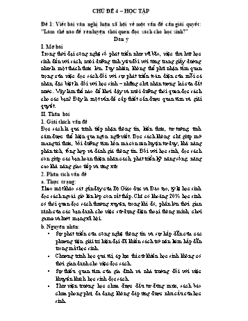 Giáo án giáo dục địa phương 6 Hải Phòng - Chủ đề: Học tập