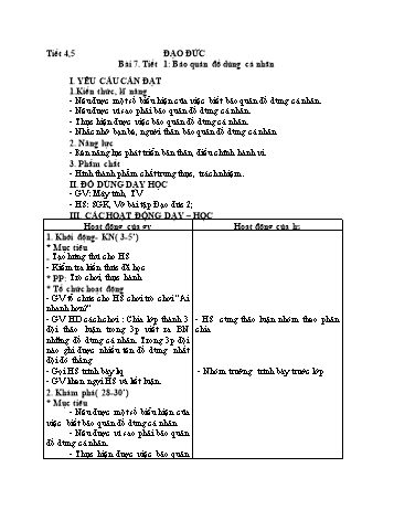 Kế hoạch bài dạy Đạo đức + Tự nhiên & Xã hội Lớp 2 - Tuần 15