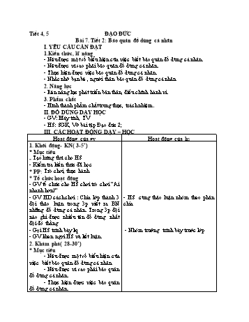 Kế hoạch bài dạy Đạo đức + Tự nhiên & Xã hội Lớp 2 - Tuần 16