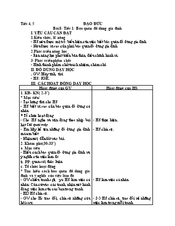 Kế hoạch bài dạy Đạo đức + Tự nhiên & Xã hội Lớp 2 - Tuần 18