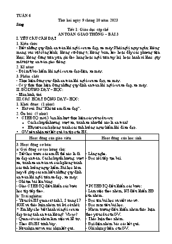 Kế hoạch bài dạy Khối 5 - Tuần 6 - Năm học 2023-2024