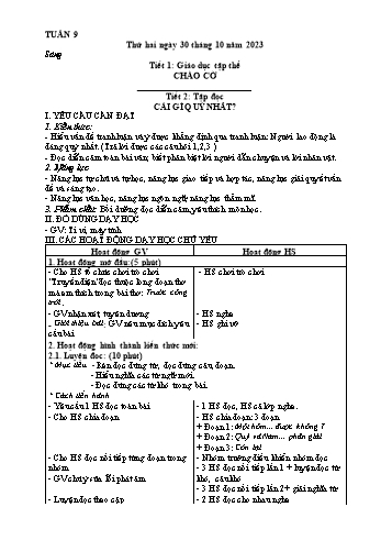 Kế hoạch bài dạy Khối 5 - Tuần 9 - Năm học 2023-2024