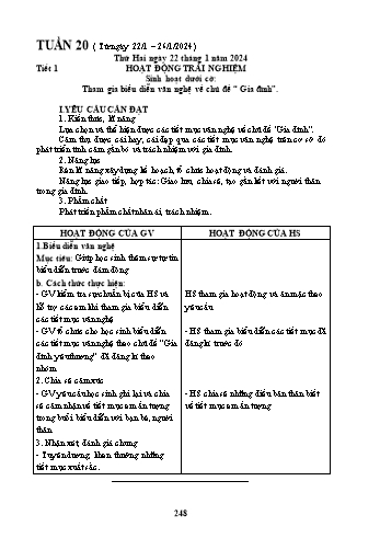 Kế hoạch bài dạy Lớp 2 - Tuần 20 - Năm học 2023-2024