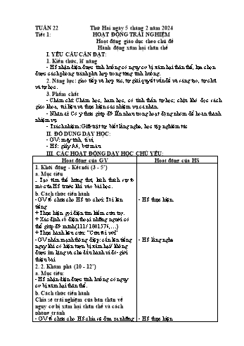 Kế hoạch bài dạy Lớp 4 - Tuần 22 - Năm học 2023-2024