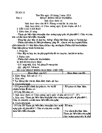 Kế hoạch bài dạy Lớp 4 - Tuần 23 - Năm học 2023-2024