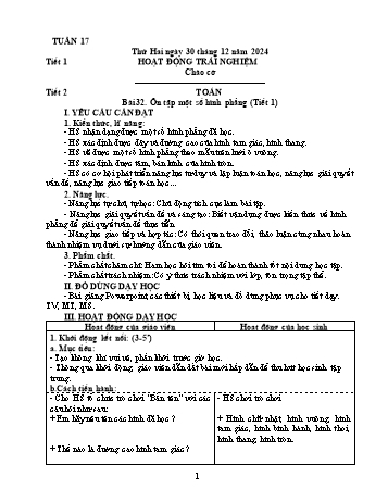 Kế hoạch bài dạy Lớp 5 - Tuần 17 - Năm học 2024-2025