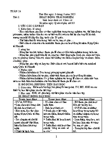 Kế hoạch bài dạy Lớp 5 - Tuần 24 - Năm học 2024-2025