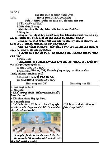 Kế hoạch bài dạy Lớp 5 - Tuần 3 - Năm học 2024-2025