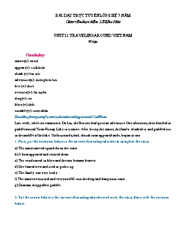 Kế hoạch bài dạy Tiếng Anh 8 (7 năm) - Unit 11: Traveling around Viet Nam + Uni 12: A vacation abroad - Lê Như Hảo