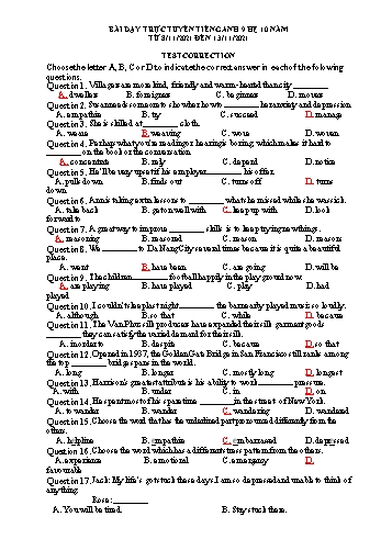 Kế hoạch bài dạy Tiếng Anh 9 (10 năm) - Tuần 11