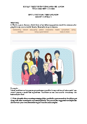 Kế hoạch bài dạy Tiếng Anh Lớp 9 (10 năm) - Tuần 13, Unit 6: Viet Nam, then and now