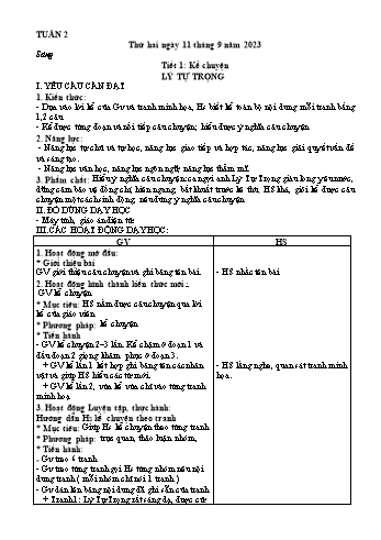 Kế hoạch bài dạy Toán + Tiếng Việt + Thể dục Lớp 5 - Tuần 2 - Năm học 2023-2024