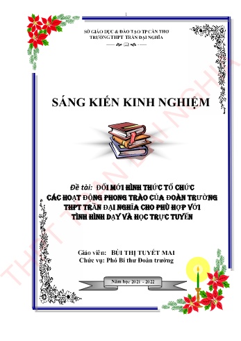SKKN Đổi mới hình thức tổ chức các hoạt động phong trào của Đoàn trường THPT Trần Đại Nghĩa cho phù hợp với tình hình dạy và học trực tuyến